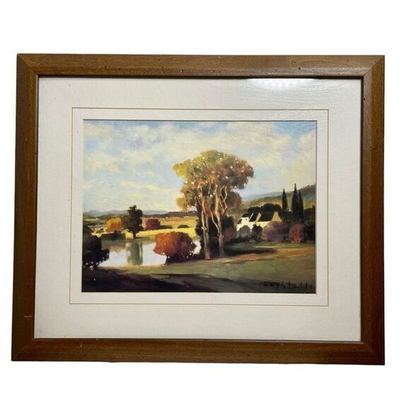 Max Hayslette Avignon Morning Scarce Romantic Signed Art Print 18.5" x‎ 15.5" - Picture 1 of 11